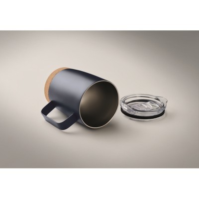 Vaso de doble pared con base de corcho